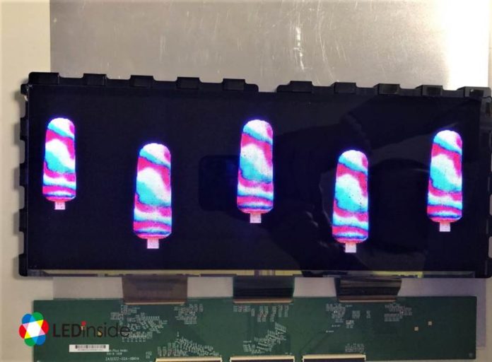 <pre>Технология Fluidic Assembly от eLux позволяет производить недорогие полноцветные микро светодиодные дисплеи

