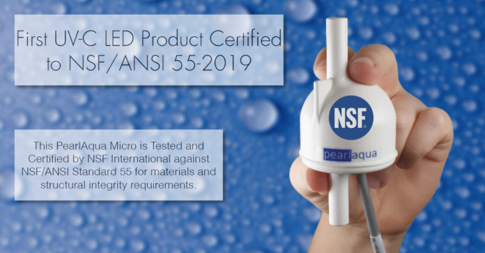 <pre>УФ-светодиоды AquiSense сертифицированы по стандарту NSF / ANSI 55-2019
